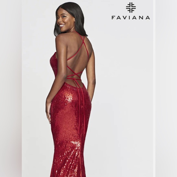 Beautiful Valentines Day Gown! Faviana Glamour Gown New w/ Tags. Size 8. Elegant - Picture 1 of 6